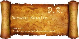 Darvasi Katalin névjegykártya